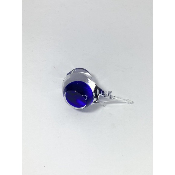 Czech Republic Handblown Art Glass Cobalt Blue Cat & Bird Figurines, 31/2” - Picture 5 of 11